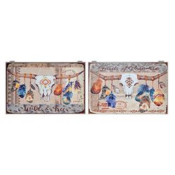Pokrywa DKD Home Decor Licznik drewna MDF (2 szt.) (46 x 6 x 31 cm)