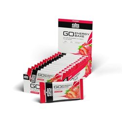 Science in Sport GO Energy Bakes, 30 g Carbs, High Carb Soft-Filled Baked Energy Snack, Strawberry Flavour, 12 Bars