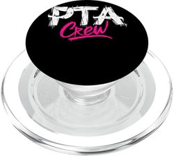 PTA Crew Texto Grunge Script Para Evento Padres Maestros PopSockets PopGrip para MagSafe