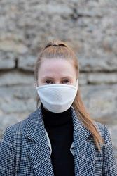 Hilding Sweden maska na twarz, maska na twarz, nos, model 6, możliwość prania, kolor biały, wiązanie sznurkowe, zestaw 10 sztuk