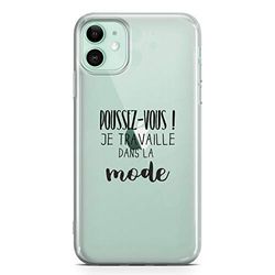 Zokko iPhone 11 fodral Push You Work in Fashion - mjukt genomskinligt bläck svart