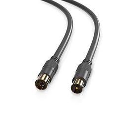 conecto Tv-kabel, antennekabel, coaxiale kabel, ICE-stekker op Ice-aansluiting, dubbel afgeschermd, 1,50 m, zwart