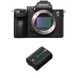 Sony Alpha 7M3 volledig formaat digitale camera ILCE-7M3 (24,2 megapixel,) zwart & Sony NPFZ100.CE Z-serie oplaadbaar batterijpakket - zwart