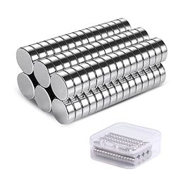 Vinabo 60 stuks kleine koelkastmagneten, 6 mm x 3 mm, neodymium, mini, krachtige metalen punaise voor koelkast, foto's, knutselen, kaart, whiteboard, kalender