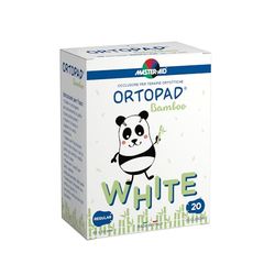 MASTER AID Ortopad White Regular - Cerotti Oculari per Bambini - Cerotto Occlusore Occhio Bambini per il Trattamento di Occhio Pigro e Strabismo - 1 Confezione da 20 Pezzi - 8,5 x 5,9 cm