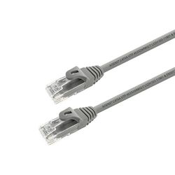 Tuyau RJ45 Cat.6A UTP Gris, 1 m - Connexion Haute Vitesse pour réseaux Ethernet, idéal pour la Transmission de données et la Connexion Internet.