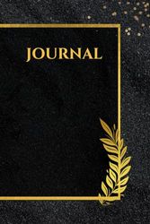 Elegant Black and Gold Journal: 6x9 in, 120 pages