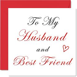 Speciale verjaardagskaarten voor echtgenoot - beste vriend - romantische gelukkige verjaardagskaart voor man van vrouw partner, manlief verjaardagscadeaus, 145mm x 145mm Valentijnsdag wenskaarten