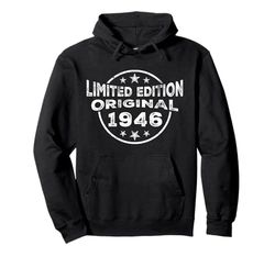 Compleanno vintage 1946 decorazione classica vintage Felpa con Cappuccio