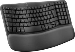 Logitech Wave Keys tastiera wireless ergonomica - Grafite, Layout Tedesco QWERTZ