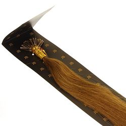 Just Beautiful Hair and Cosmetics 50 cm Real Hair Strands 1g Stick Extensions/I-Tip Micro Rings, Remy