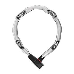 ABUS Kedjelås Kedja 6806K - lätt cykel härdat stål med rör tyg mode fyrkantig säkerhet nivå 6 85 cm grå reflekterande