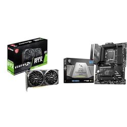 MSI GeForce RTX 3060 VENTUS 2X 12G OC Gaming Graphics Card - 12GB GDDR6, 1807 MHz, PCI Express Gen 4 & MAG B760 TOMAHAWK WIFI Motherboard, ATX - Supports Intel 12th & 13th Gen Core Processors