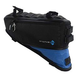 M-Wave, BP Mala quadro de bicicleta Rough Ride Triangle, adultos unissexo, preto/azul, 42 x 14-25 cm
