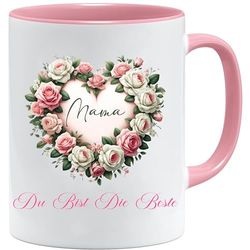 Cadeaus voor mama | Mama, du bist die beste mok | mama verjaardagscadeau, moederdagcadeau voor mama, beste mama cadeau van dochter en zoon, cadeau moeder Kerstmis verjaardag