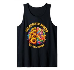 Celebrate Minds Of All Kinds Neurodiversity Autism Awareness Tank Top