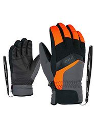 Ziener Labino - Guanti da Sci, Unisex, per Bambini, Unisex - Bambini, 801948, Arancione (New Orange), Grigio (Magnet), 4