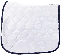 HKM Tapis de selle-14042 Tapis de Selle Blanc/Marine Taille unique