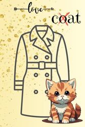 Love coat: love coat cat cat lovers funny gift notebook