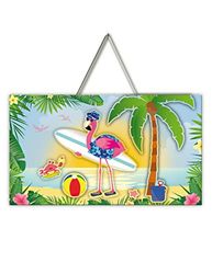 Generique - Flamingo - Targhetta per Porta, 47 x 27 cm