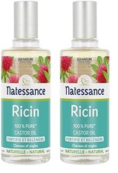 Natessance - Huile De Ricin - Fortifie et Régénère - Flacon de 50 ml (Lot de 2)