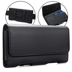 BECPLT Galaxy S9 Plus Riem Case, Lederen Telefoon Beschermhoes Holster Kaarthouder Clip Beschermhoes voor Samsung Galaxy S10 Plus, Galaxy S8 Plus, Galaxy A8 (2018), OnePlus 6T, Xiaomi Mi A2