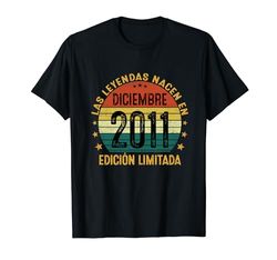Las Leyendas Nacen Diciembre 2011 13 Años Cumpleaños Hombre Camiseta