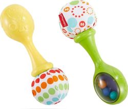 Fisher-Price BLT33 - Rattle 'n Rock-maracas, Babyskallror med Färgglada Pärlor, för Barn från 3 månader