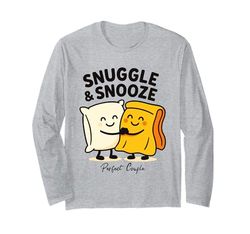 Snuggle & Snooze Cute Pillow Blanket Buddies Long Sleeve T-Shirt