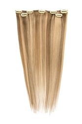 American Dream Human Hair Clip In Extension Set, 18/45 cm/40 g, 18/22 Ash Blonde/Beach Blonde, 3-Piece