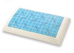 Marcapiuma - Oreiller Mémoire de Forme Gel Modèle Savon - Housse 100% Coton - Coussin cervicale Orthopédique avec Gel Aéré Frais en ÉTÉ - Chaud en Hiver - Dispositif Médical - 100% Made in Italy