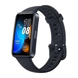 HUAWEI Band 8 smartwatch, randloos touchscreen, slaaptracking, continue SpO2-meting, 100+ trainingsmodi, snel opladen, lange levensduur, 10000+ wijzerplaten, iOS/Android, waterdicht, zwart