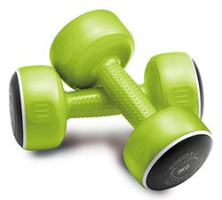 Body Sculpture Smart DUMBELLS 2 x 3 kg (6 kg Pair), Coppia Unisex-Adulto, Verde, 2x3KG