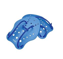 SEAC Hand Paddle Paleta para el Entrenamiento de natación en la Piscina y en el mar, Azul, L