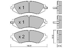 aisin bpdo 1003 Pastiglie Freno, Set di 4