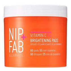 Nip + Fab Vitamin C Fix Brightening Pads for Face, Facial Pad with Anti-Aging Pomegranate and Coffee Seed Extract to Brighten Even Tone Skin, 60 Pads, 80 ml