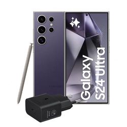 Samsung Galaxy S24 Ultra Smartphone AI, Caricatore incluso, Display 6.8'' QHD+ Dynamic AMOLED 2X, Fotocamera 200MP, RAM 12GB, 256GB, 5.000 mAh, Titanium Violet [Versione italiana]