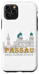 iPhone 11 Pro Passau Bavaria, Germany, Hand drawing Danube view Case