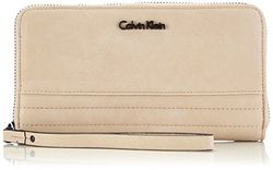 Calvin Klein Jeans Esther L ZIPAROUND J6IJ600488 dam plånböcker 20 x 12 x 3 cm (B x H x D), Beige (Frappe 187), 20x12x3 cm (B x H x T)