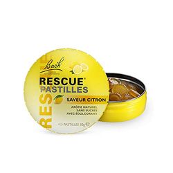 Rescue Pastilles Citron, La sérénité à portée de main, formule sans alcool, Complément alimentaire, 1 Boîte de 50 gr