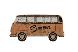 Déco en Bois Bus 10, 5x5cm