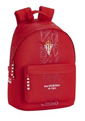 Real Sporting de Gijón Mochila Juvenilpara Portátil, Naranja 14,1", 310x160x410mm