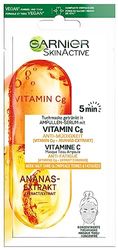 Garnier SkinActive - Masque Tissu Ampoule Anti-Fatigue - Pour Peaux Ternes & Fatiguées - Vitamine C & Extrait d'Ananas