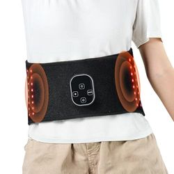 VEVOR Cintura per Terapia con Luce Rossa per Vita e Spalle 660 nm e 850 nm con Timer, 80 LED Vibrazione 3 Livelli Impulso 10 Hz, Cuscinetto per Terapia con Luce Rossa Senza Fili per Alleviare Dolore