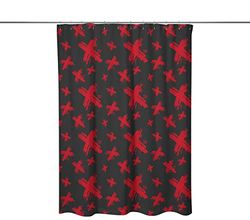 Bonamaison Digitally Printed Shower Curtain, 1 Piece 150x200 Cm - Designed And Manufactured in Turkey