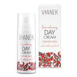 VIANEK Anti-rimpel dagcrème voor vette en rijpe huid met vitamine E en C. Veganistische natuurlijke cosmetica voor gezicht en hals. Maat 50 ml.