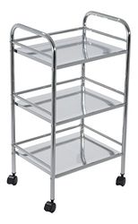 Aspect BR013 BADKAMER/KEUKEN OPSLAG 3 TIER PLANK TROLLEY-CHROME AFWERKING, Metaal, 40x32x74cm