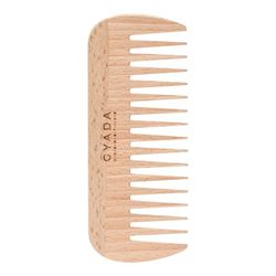 GYADA COSMETICS, Thick and Sparse Comb, Ideal for Detangling Curly and Afro Hair, Antistatic, Does Not Break and Does Not Electrify Hair, Beech Wood