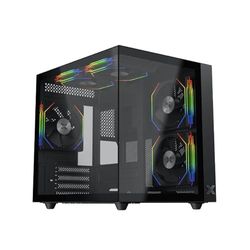 Boitier Mini Tour Micro ATX Xigmatek Aqua M Lite avec panneaux vitrés (Noir)