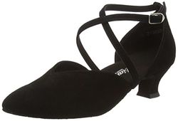 Diamant Damen Tanzschuhe 107-013-001 - Zapatos de Baile - Standard & Latino para Mujer, Color Negro (Schwarz), Talla 37 1/3
